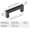 image:imageVEVOR 30 Pack Black Cabinet Pulls 503in  128mm Center to Center Kitchen Cabinet Drawer Rust and ScratchResistant Hardware Stainless Steel Door Handles for Kitchen Bathroom Bar Hardware Matte3 inch Hole Centers76mm