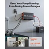 image:imageVEVOR 3000W Sump Pump Battery Backup System LCD Display Auto Switches to Battery Inverter Power for Sump Pump Pure Sine Wave for Basement Protection Emergency and Power Outage Battery Not Include3000W