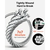 image:imageVEVOR 316 T304 Stainless Steel Cable 250FT 3700 LBS Breaking Strength Cable Railing System Wire Rope Aircraft Deck Railing Kit Fence Wire18 Cable Kit