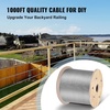 image:imageVEVOR 316 T304 Stainless Steel Cable 250FT 3700 LBS Breaking Strength Cable Railing System Wire Rope Aircraft Deck Railing Kit Fence Wire316 T316