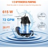 image:imageVEVOR 34 HP Submersible Sewage Pump Cast Iron Submersible Sump Pump Wearproof Cast Iron Construction with Tethered Float Switch 10 FT Power Cord05 HP