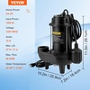 image:imageVEVOR 34 HP Submersible Sewage Pump Cast Iron Submersible Sump Pump Wearproof Cast Iron Construction with Tethered Float Switch 10 FT Power Cord075 HP