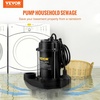 image:imageVEVOR 34 HP Submersible Sewage Pump Cast Iron Submersible Sump Pump Wearproof Cast Iron Construction with Tethered Float Switch 10 FT Power Cord075 HP