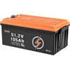 image:imageVEVOR 48V 105Ah Golf Cart Lithium Battery 48 Volt Golf Cart Battery with 200A BMS LCD Monitor and Mobile APP LiFePO4 Battery with 600A Peak Current 20A Charger and 4000 Cycles for Golf Carts