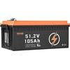 image:imageVEVOR 48V 105Ah Golf Cart Lithium Battery 48 Volt Golf Cart Battery with 200A BMS LCD Monitor and Mobile APP LiFePO4 Battery with 600A Peak Current 20A Charger and 4000 Cycles for Golf Carts