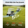 image:imageVEVOR 48V 512V 52AH Lithium Golf Cart Battery with 15A Charger Lifepo4 Battery Kit Builtin 100A BMS 4000 Cycles 2C Discharge Rate Bluetooth amp Mobile APP for Golf Carts Trolling Motors