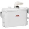 image:imageVEVOR 500W Macerator Pump 29 GPM Flow 26 ft8 m Head Macerator Sewerage Toilet Pump with 4 Water Inlets Waste Water Disposal Upflush Machine for Toilet Basement Shower Sink Laundry Bathtub500W for WallHung Toilets