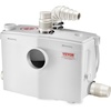 image:imageVEVOR 500W Macerator Pump 29 GPM Flow 26 ft8 m Head Macerator Sewerage Toilet Pump with 4 Water Inlets Waste Water Disposal Upflush Machine for Toilet Basement Shower Sink Laundry Bathtub1200W