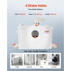 image:imageVEVOR 500W Macerator Pump 29 GPM Flow 26 ft8 m Head Macerator Sewerage Toilet Pump with 4 Water Inlets Waste Water Disposal Upflush Machine for Toilet Basement Shower Sink Laundry Bathtub1200W