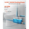 image:imageVEVOR 500W Macerator Pump 29 GPM Flow 26 ft8 m Head Macerator Sewerage Toilet Pump with 4 Water Inlets Waste Water Disposal Upflush Machine for Toilet Basement Shower Sink Laundry Bathtub1200W