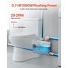 image:imageVEVOR 500W Macerator Pump 29 GPM Flow 26 ft8 m Head Macerator Sewerage Toilet Pump with 4 Water Inlets Waste Water Disposal Upflush Machine for Toilet Basement Shower Sink Laundry Bathtub500W