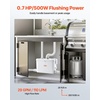 image:imageVEVOR 500W Macerator Pump 29 GPM Flow 26 ft8 m Head Macerator Sewerage Toilet Pump with 4 Water Inlets Waste Water Disposal Upflush Machine for Toilet Basement Shower Sink Laundry Bathtub500W Sink Sewage Pump