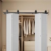 image:imageVEVOR 52 BiFolding Sliding Barn Door Hardware Track Kit Bifold Sliding Door Hardware Slide Smoothly Quietly Heavy Duty Easy to Install for Four 12 Closet Pantry Laundry Barn Doors No Door64 for 4 doors