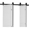image:imageVEVOR 52 BiFolding Sliding Barn Door Hardware Track Kit Bifold Sliding Door Hardware Slide Smoothly Quietly Heavy Duty Easy to Install for Four 12 Closet Pantry Laundry Barn Doors No Door52 for 4 doors