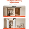 image:imageVEVOR 52 BiFolding Sliding Barn Door Hardware Track Kit Bifold Sliding Door Hardware Slide Smoothly Quietly Heavy Duty Easy to Install for Four 12 Closet Pantry Laundry Barn Doors No Door60 for 4 doors