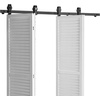 image:imageVEVOR 52 BiFolding Sliding Barn Door Hardware Track Kit Bifold Sliding Door Hardware Slide Smoothly Quietly Heavy Duty Easy to Install for Four 12 Closet Pantry Laundry Barn Doors No Door76 for 4 doors