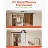 image:imageVEVOR 52 BiFolding Sliding Barn Door Hardware Track Kit Bifold Sliding Door Hardware Slide Smoothly Quietly Heavy Duty Easy to Install for Four 12 Closet Pantry Laundry Barn Doors No Door52 for 2 doors
