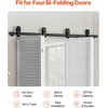 image:imageVEVOR 52 BiFolding Sliding Barn Door Hardware Track Kit Bifold Sliding Door Hardware Slide Smoothly Quietly Heavy Duty Easy to Install for Four 12 Closet Pantry Laundry Barn Doors No Door64 for 4 doors