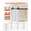 image:imageVEVOR 52 BiFolding Sliding Barn Door Hardware Track Kit Bifold Sliding Door Hardware Slide Smoothly Quietly Heavy Duty Easy to Install for Four 12 Closet Pantry Laundry Barn Doors No Door40 for 2 doors