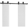 image:imageVEVOR 52 BiFolding Sliding Barn Door Hardware Track Kit Bifold Sliding Door Hardware Slide Smoothly Quietly Heavy Duty Easy to Install for Four 12 Closet Pantry Laundry Barn Doors No Door60 for 4 doors