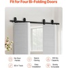 image:imageVEVOR 52 BiFolding Sliding Barn Door Hardware Track Kit Bifold Sliding Door Hardware Slide Smoothly Quietly Heavy Duty Easy to Install for Four 12 Closet Pantry Laundry Barn Doors No Door60 for 4 doors