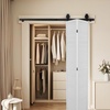 image:imageVEVOR 52 BiFolding Sliding Barn Door Hardware Track Kit Bifold Sliding Door Hardware Slide Smoothly Quietly Heavy Duty Easy to Install for Four 12 Closet Pantry Laundry Barn Doors No Door52 for 2 doors