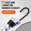 image:imageVEVOR 6 Piece Bungee Cords with Hooks 72 Inch Heavy Duty Bungee Straps 12 mm Elastic Bungee Ropes Set for Camping Tarps Motorcycle Truck and Tent White with Blue Stripes72 Inch 6pcs