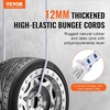 image:imageVEVOR 6 Piece Bungee Cords with Hooks 72 Inch Heavy Duty Bungee Straps 12 mm Elastic Bungee Ropes Set for Camping Tarps Motorcycle Truck and Tent White with Blue Stripes72 Inch 6pcs