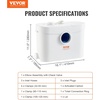 image:imageVEVOR 700W Macerator Pump 9600 Lh Flow 328 ft10 m Head Macerator Sewerage Sump Pump with 3 Water Inlets for Toilet Basement Kitchen Sink Shower Bathtub Waste Water Disposal Upflush Machine700W