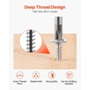 image:imageVEVOR 8 Self Drilling Wood Screws 34 Inch Long 350 PCS Truss Head Phillips Drive Stainless Steel Full Thread Screws with Screwdriver Bit Included Silver AllPurpose Wood Fasteners