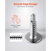 image:imageVEVOR 8 Self Drilling Wood Screws 34 Inch Long 350 PCS Truss Head Phillips Drive Stainless Steel Full Thread Screws with Screwdriver Bit Included Silver AllPurpose Wood Fasteners