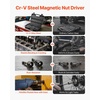 image:imageVEVOR 80Piece Premium Magnetic Impact Nut Driver Set Metric amp SAE Sizes with Socket Adapters Bit Holder Wing Nut Driver Universal Sockets Quick Release Extension Power Bits Storage Box34 PCS