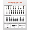 image:imageVEVOR 80Piece Premium Magnetic Impact Nut Driver Set Metric amp SAE Sizes with Socket Adapters Bit Holder Wing Nut Driver Universal Sockets Quick Release Extension Power Bits Storage Box34 PCS