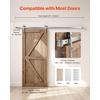 image:imageVEVOR 8FT Brushed Nickel Sliding Barn Door Hardware Kit 330 LBS Weight Capacity Compatible with 42 to 48 Inches Width amp 138 to 134 Inches Thickness Single Door Durable Track amp JShape Roller8FT