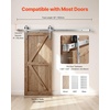 image:imageVEVOR 8FT Brushed Nickel Sliding Barn Door Hardware Kit 330 LBS Weight Capacity Compatible with 42 to 48 Inches Width amp 138 to 134 Inches Thickness Single Door Durable Track amp JShape Roller5FT