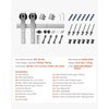 image:imageVEVOR 8FT Brushed Nickel Sliding Barn Door Hardware Kit 330 LBS Weight Capacity Compatible with 42 to 48 Inches Width amp 138 to 134 Inches Thickness Single Door Durable Track amp JShape Roller8FT