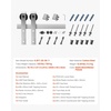 image:imageVEVOR 8FT Brushed Nickel Sliding Barn Door Hardware Kit 330 LBS Weight Capacity Compatible with 42 to 48 Inches Width amp 138 to 134 Inches Thickness Single Door Durable Track amp JShape Roller66FT