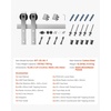 image:imageVEVOR 8FT Brushed Nickel Sliding Barn Door Hardware Kit 330 LBS Weight Capacity Compatible with 42 to 48 Inches Width amp 138 to 134 Inches Thickness Single Door Durable Track amp JShape Roller6FT