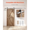 image:imageVEVOR 8FT Brushed Nickel Sliding Barn Door Hardware Kit 330 LBS Weight Capacity Compatible with 42 to 48 Inches Width amp 138 to 134 Inches Thickness Single Door Durable Track amp JShape Roller66FT