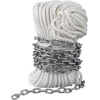 image:imageVEVOR Anchor Rode and Chain 15 x 516 Boat Anchor Chain 12 x 200 Nylon Rope 22T Chain Tension Galvanized Steel Chain WindlassGrade Three Strand Twist Nylon Anchor Chain for Boats Ships