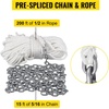 image:imageVEVOR Anchor Rode and Chain 15 x 516 Boat Anchor Chain 12 x 200 Nylon Rope 22T Chain Tension Galvanized Steel Chain WindlassGrade Three Strand Twist Nylon Anchor Chain for Boats Ships