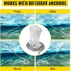 image:imageVEVOR Anchor Rode and Chain 15 x 516 Boat Anchor Chain 12 x 200 Nylon Rope 22T Chain Tension Galvanized Steel Chain WindlassGrade Three Strand Twist Nylon Anchor Chain for Boats Ships