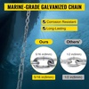image:imageVEVOR Anchor Rode and Chain 15 x 516 Boat Anchor Chain 12 x 200 Nylon Rope 22T Chain Tension Galvanized Steel Chain WindlassGrade Three Strand Twist Nylon Anchor Chain for Boats Ships