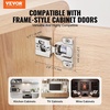 image:imageVEVOR Cabinet Hinges 30 Packs Partial Overlay Kitchen Cabinet Door Hinges 105 Degree Opening Angel Soft Close Concealed Cupboard Hinges for Framed Cabinet Type with Mounting Screws