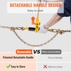 image:imageVEVOR Chain and Binder Kit 3812 Ratchet Load Binders 9200 lbs Working Load Limit 38 x 10 G80 Chains with Grab Hooks Ratchet Binders and Chains for Truck Tie Down Hauling Towing 2 Set2P 20ft