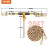 image:imageVEVOR Chain and Binder Kit 3812 Ratchet Load Binders 9200 lbs Working Load Limit 38 x 10 G80 Chains with Grab Hooks Ratchet Binders and Chains for Truck Tie Down Hauling Towing 2 Set2P 20ft