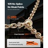 image:imageVEVOR Chain and Binder Kit 3812 Ratchet Load Binders 9200 lbs Working Load Limit 38 x 10 G80 Chains with Grab Hooks Ratchet Binders and Chains for Truck Tie Down Hauling Towing 2 Set8P 10ft