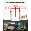 image:imageVEVOR Chain and Binder Kit 3812 Ratchet Load Binders 9200 lbs Working Load Limit 38 x 10 G80 Chains with Grab Hooks Ratchet Binders and Chains for Truck Tie Down Hauling Towing 2 Set8P 10ft