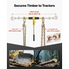 image:imageVEVOR Chain and Binder Kit 3812 Ratchet Load Binders 9200 lbs Working Load Limit 38 x 10 G80 Chains with Grab Hooks Ratchet Binders and Chains for Truck Tie Down Hauling Towing 2 Set4P 20ft