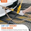 image:imageVEVOR Chain and Binder Kit 3812 Ratchet Load Binders 9200 lbs Working Load Limit 38 x 10 G80 Chains with Grab Hooks Ratchet Binders and Chains for Truck Tie Down Hauling Towing 2 Set2P 20ft